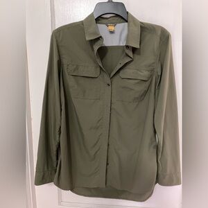 Eddie Bauer Sage Green Women's Shirt Blouse Vented size small